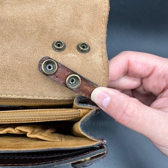 Patricia Nash Floral Leather Crossbody Shoulder Bag Purse Removable Strap Clutch - Picture 9 of 12